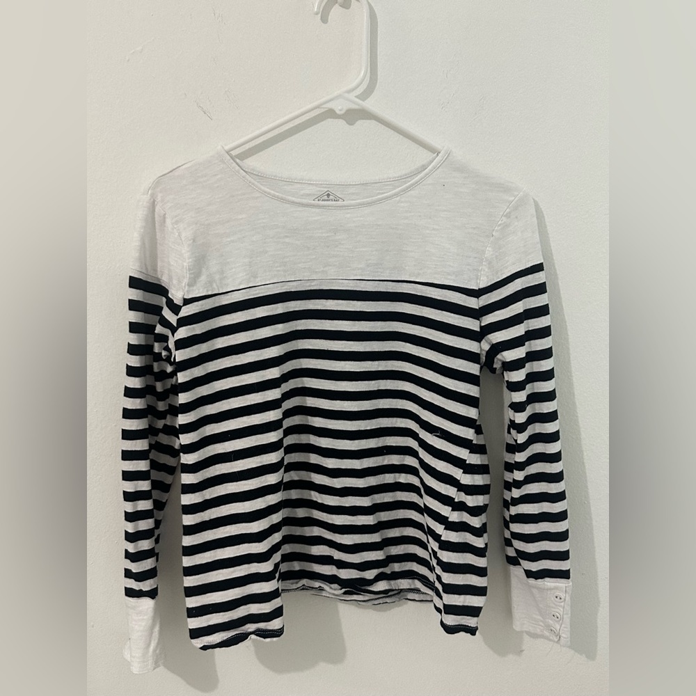 St John Bay Striped Shirt Size Petite Small PS